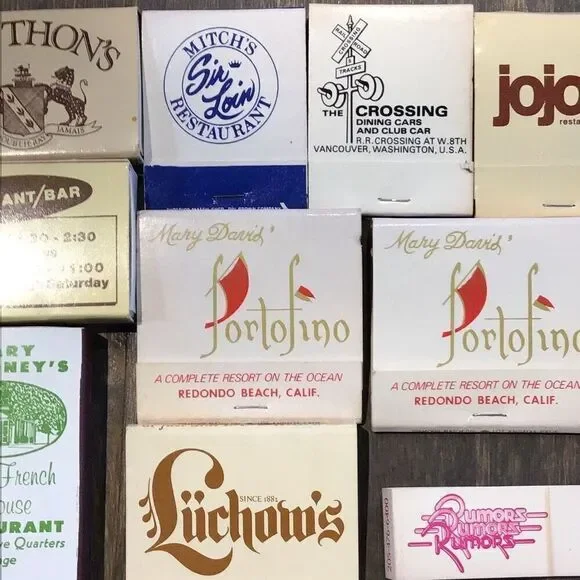 Set of 12 vintage, unused match books